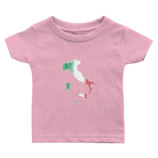 Stylized Italy Map Baby T Shirts