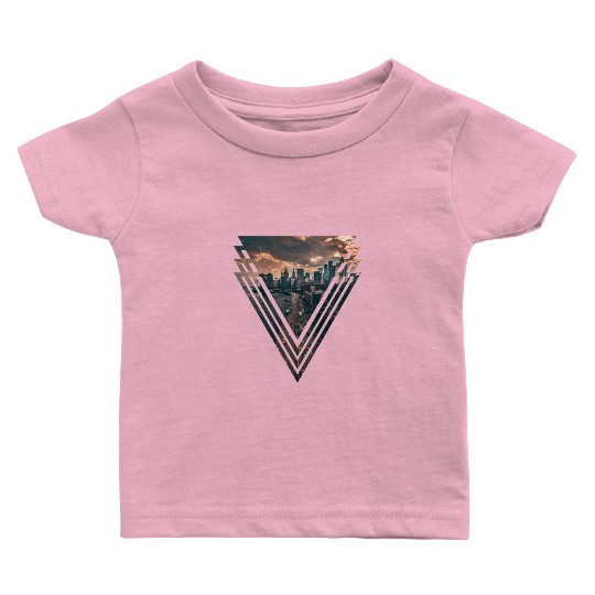 Manhattan in Triangle Baby T Shirts