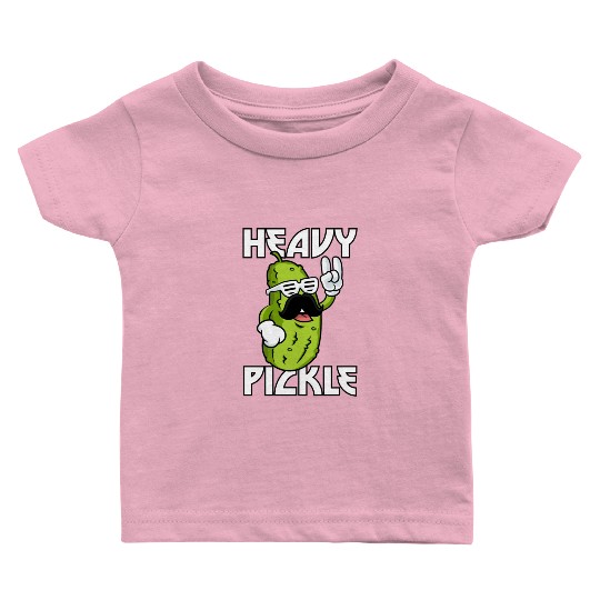 Heavy Pickle Metal Fan Metalhead Baby T Shirts