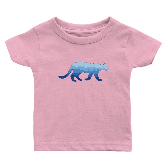 Mountain Lion and Mountain Biker Baby T Shirts