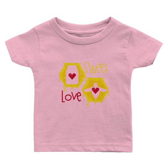 Sweet love yellow honey bee Baby T Shirts