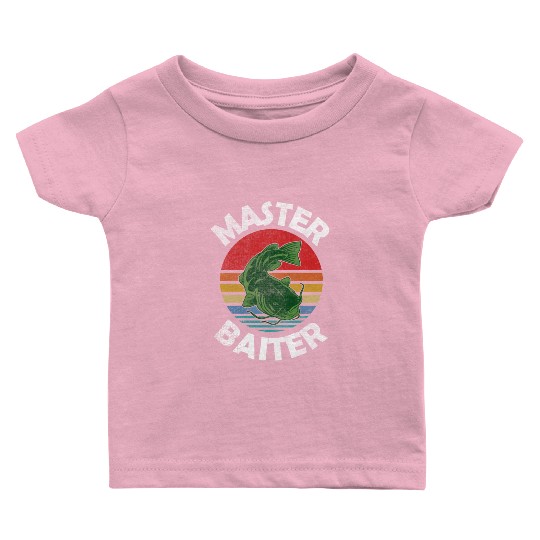 Master Baiter - Wels Catfish Hunter Baby T Shirts