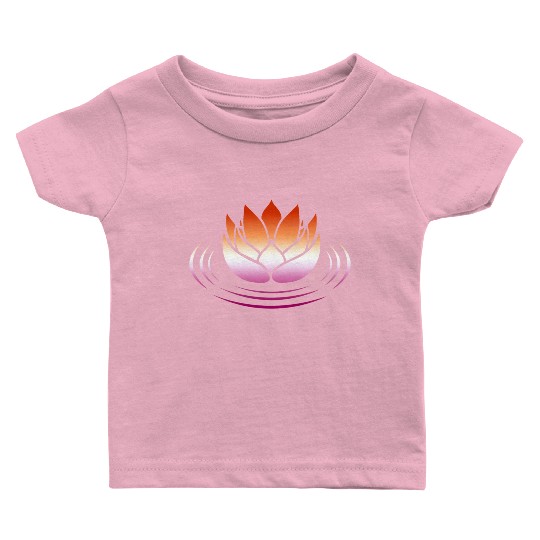 Lesbian Pride Lotus Baby T Shirts