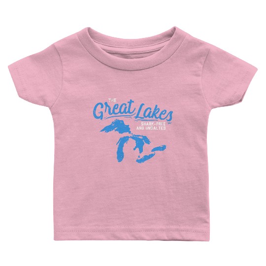 Great Lakes Shark Free & Unsalted Summer Vacation Baby T Shirts
