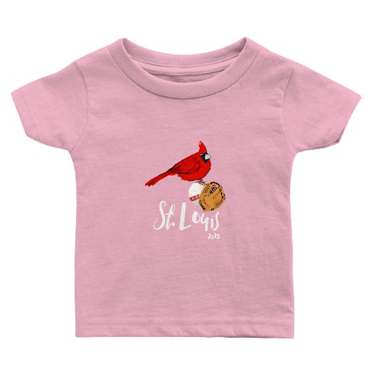 Saint Louis Red Cardinal 2019 Bird Player Baby T Shirts