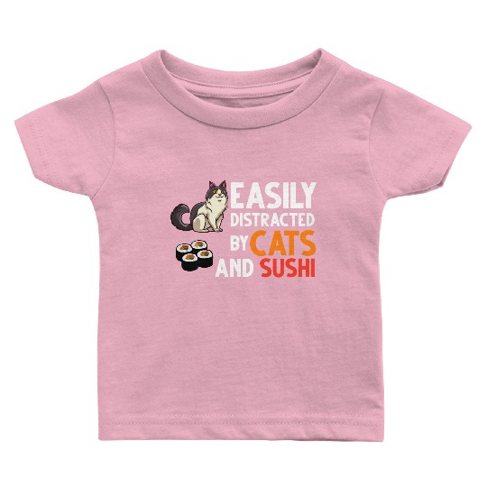 Cat Sushi Japanese Rice Roll Nigiri Bowl Maker Baby T Shirts