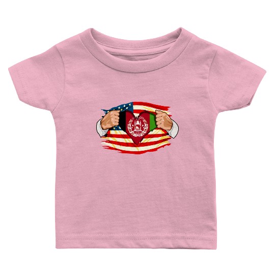 Afghanistan Who Live in America Afghani Flag Baby T Shirts