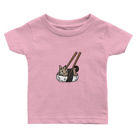 Maine Cat Nigiri Sushi Baby T Shirts