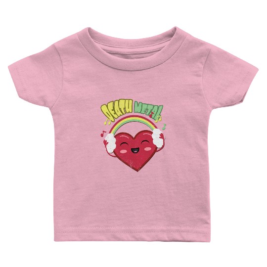 Death Metal Cute Heart Baby T Shirts