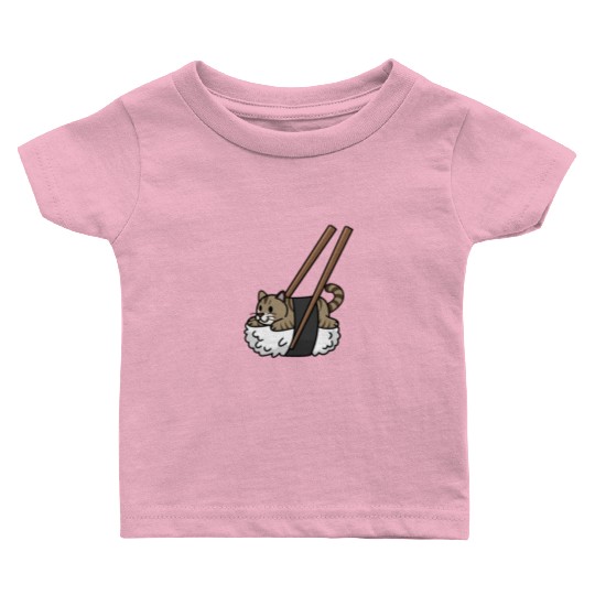 Exotic Shorthair Cat Nigiri Sushi Baby T Shirts