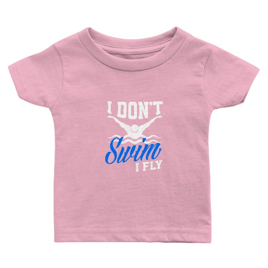 Swimming Butterfly Swimmer Hobby Baby T Shirts