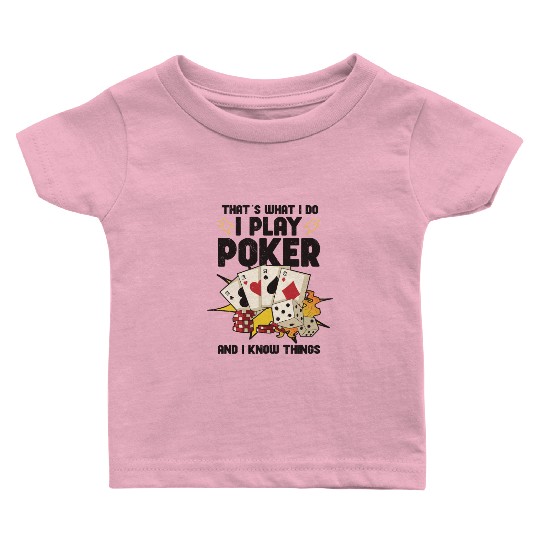 Poker Casino Poker Player Gambling Roulette Gift Baby T Shirts