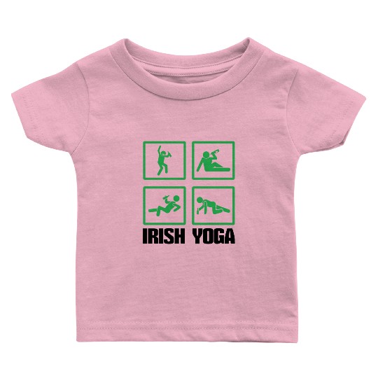 Relax Yoga Time Mandala Meditate Drunk Irish Yoga Baby T Shirts