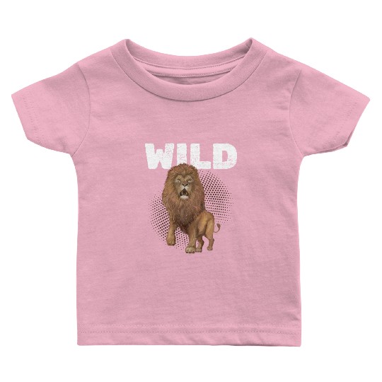 Wild Animal Lion Baby T Shirts