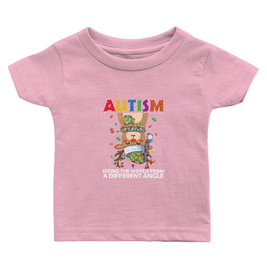 Autism Rudolph Deer Christmas Baby T Shirts