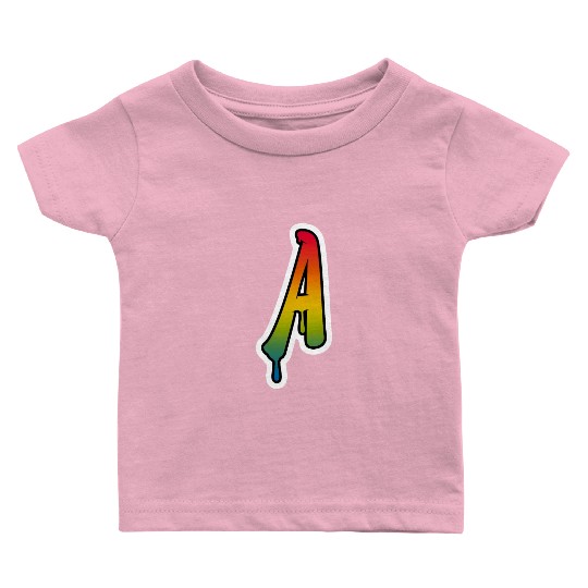 Letter A Graffiti Lettering Alphabet Monogram Init Baby T Shirts