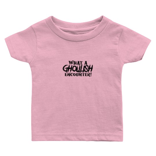 What a ghoulish encounter! - creepy halloween Baby T Shirts