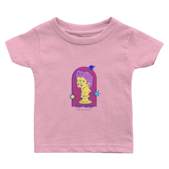 Stay Weird [retrowave/vaporwave] — retrowave art Baby T Shirts