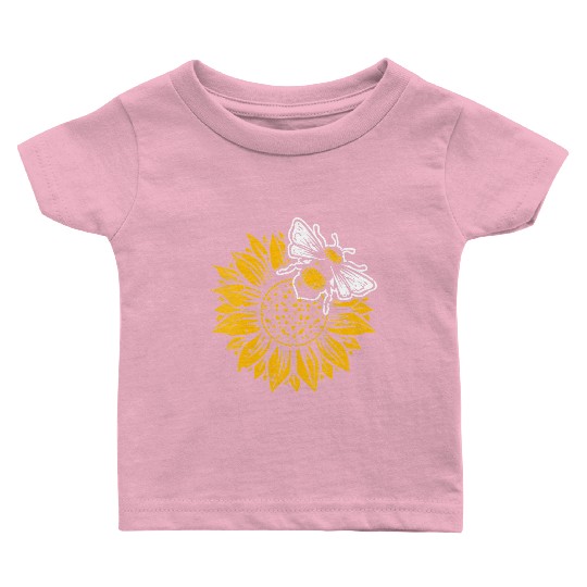 Womens Bumblebee Sunflower Springtime Save The Bee Baby T Shirts