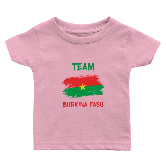 Team Burkina Faso flag design Baby T Shirts