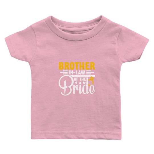 Brother in Law Of The Bride Wedding Party Matching Baby T Shirts