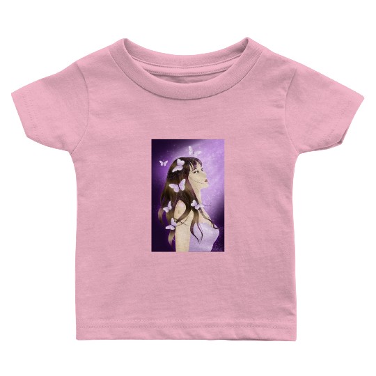 BTS Butterfly Fan Girl Baby T Shirts