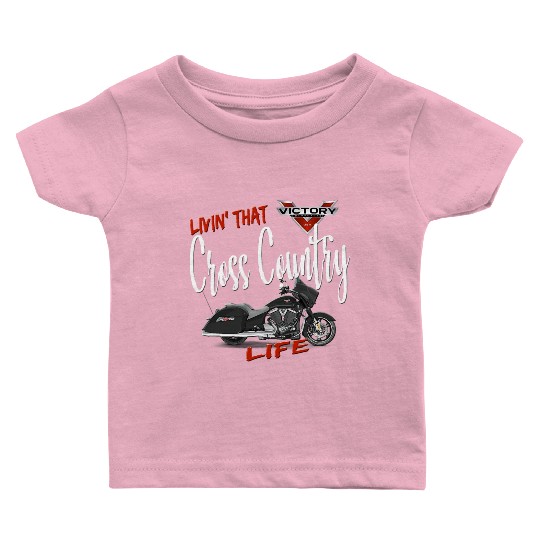 Livin That Cross Country Life Motorcycle Baby T Shirts