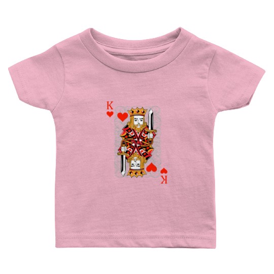 King of Hearts Blackjack Cards Poker 21 K Couple M Baby T Shirts
