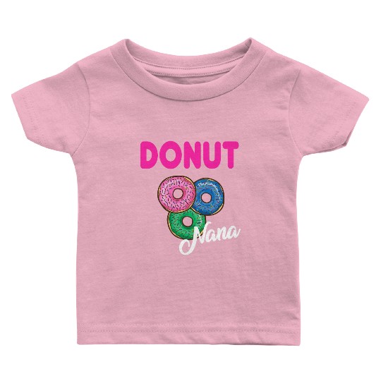 Womens Nana Donut Baby T Shirts Grandmother Donut Lover