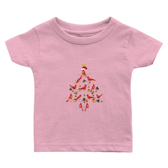 Cardinal Bird Ornament Decoration Christmas Tree Baby T Shirts