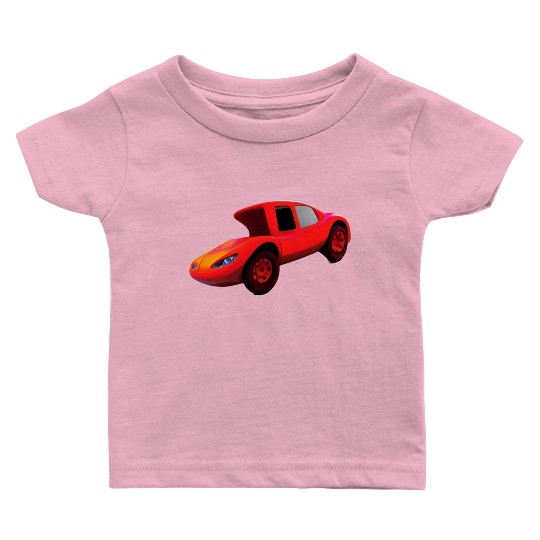 Funny cartoon car 3d . Baby T Shirts