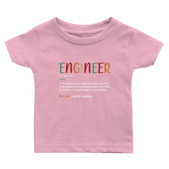 Funny College Student Engineer Definition Baby T Shirts