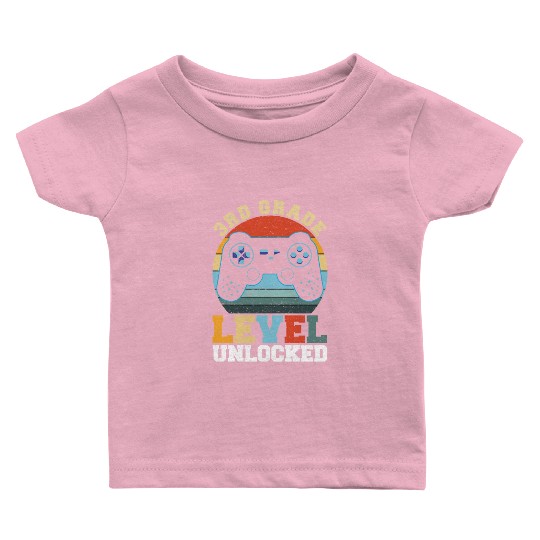 3rd Grade Level Unlocked Vintage T-shit Baby T Shirts