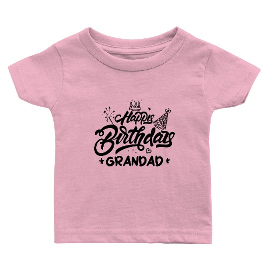 Happy birthday grandad Baby T Shirts
