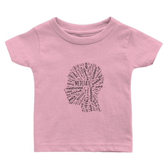 Mindfulness Zen Buddha Meditation Yoga Wordart Baby T Shirts