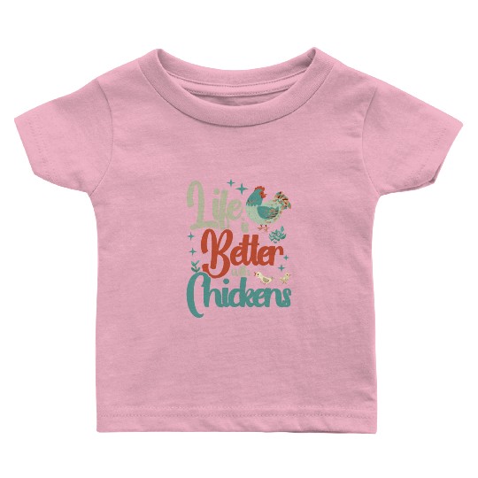 Chickens Rooster Chicken Farmer Hen Poultry Cock Baby T Shirts