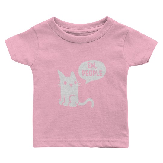 comic cat ew people Baby T Shirts