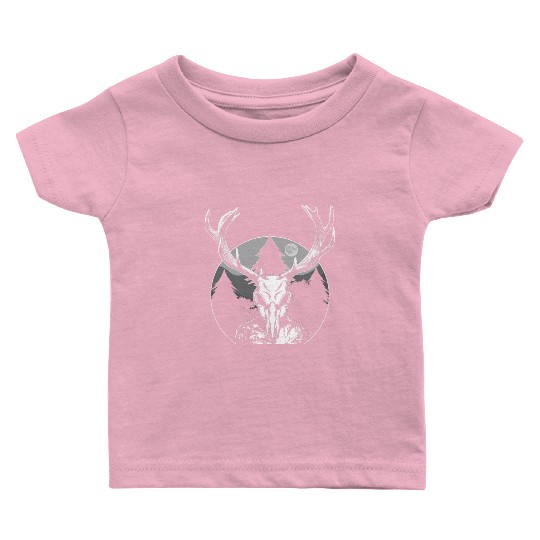 Folk Creature Moon Wendigo Halloween Cryptid Baby T Shirts