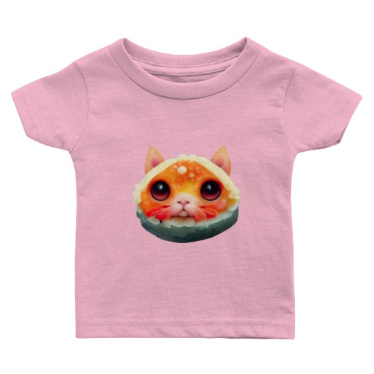 Cute Sushi Cat Baby T Shirts