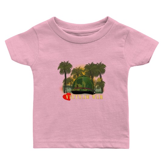 Vietnam Era Helmet Cover - MELOVEYOULONGTIME GI w Baby T Shirts