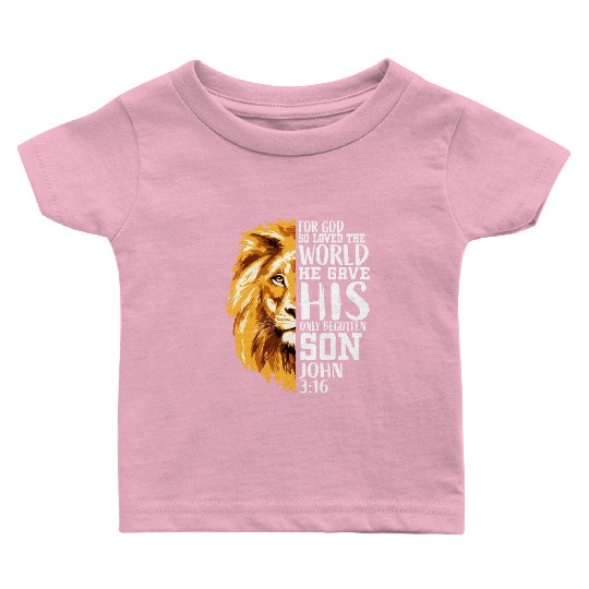 Scripture Worship Faith Lion Bible Verses Sayings Baby T Shirts