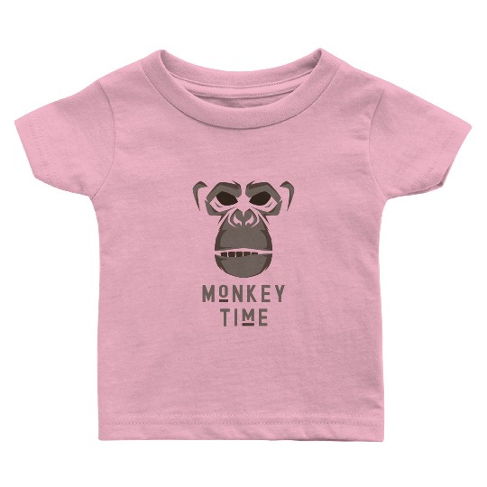 It's Monkey Time Cute Adorable Funny Monkey Face Baby T Shirts
