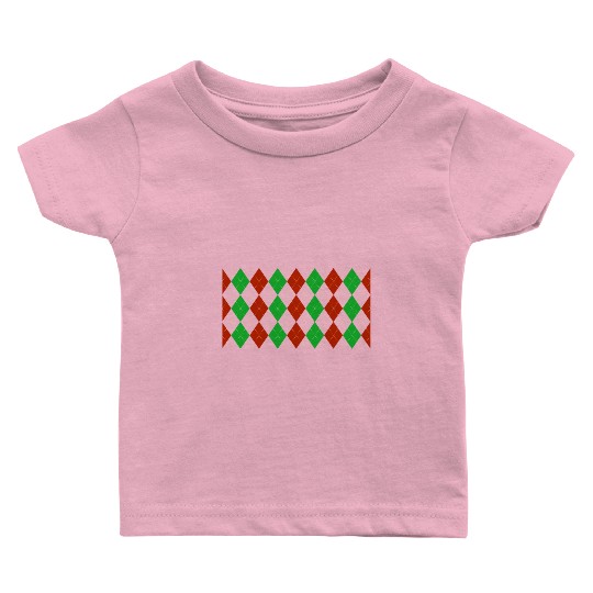 Argyle Christmas Baby T Shirts
