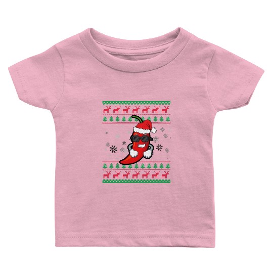 Cool Pepper Chili Christmas Baby T Shirts Chili Ugly Xmas
