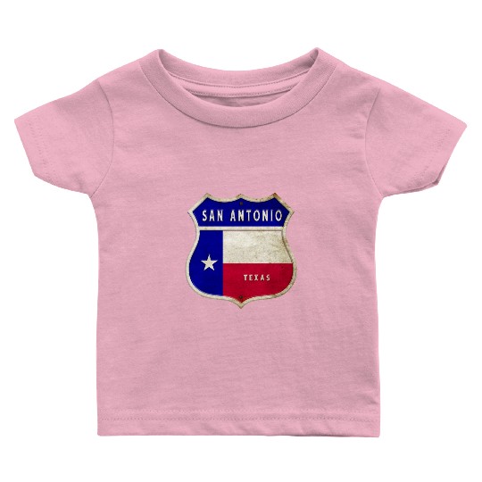 San Antonio Texas coat of arms flag design Baby T Shirts