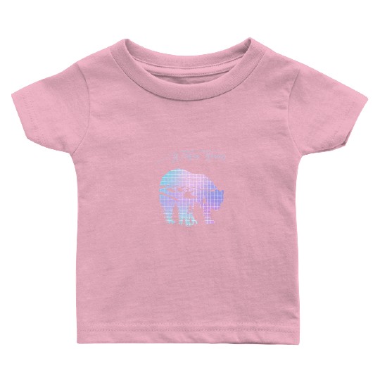 Winter stories Bear Trees Pastel Rainbow Baby T Shirts