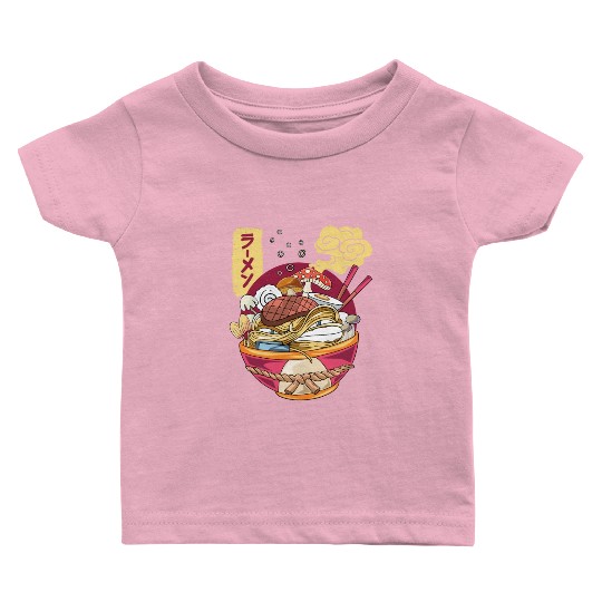 Ramen Mushroom Baby T Shirts