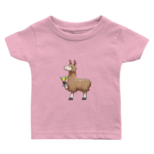 Funny Alpaca Drinks Cocktail for a Alpaca lover Baby T Shirts