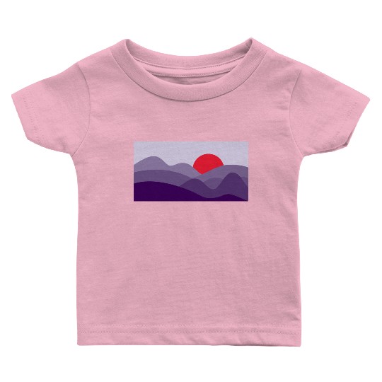 Minimalist Sun Mauve Purple Baby T Shirts