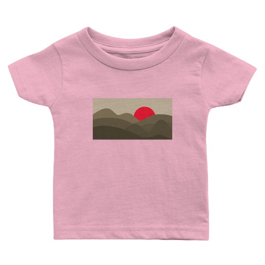 Minimalist Sun Peanut Brown Baby T Shirts